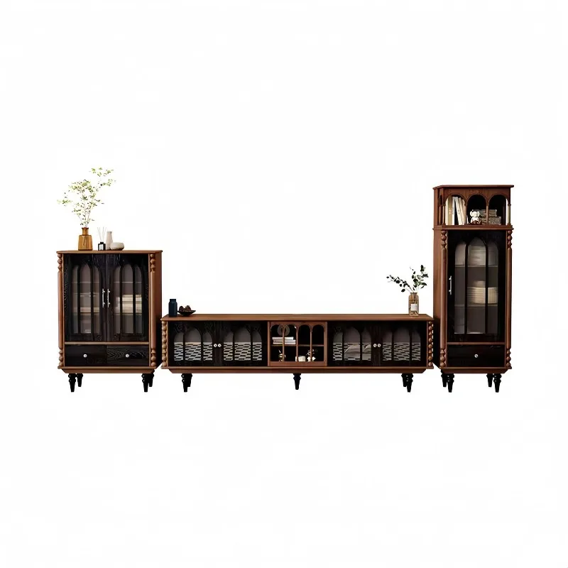 Tables - French TV cabinet coffee table combination,