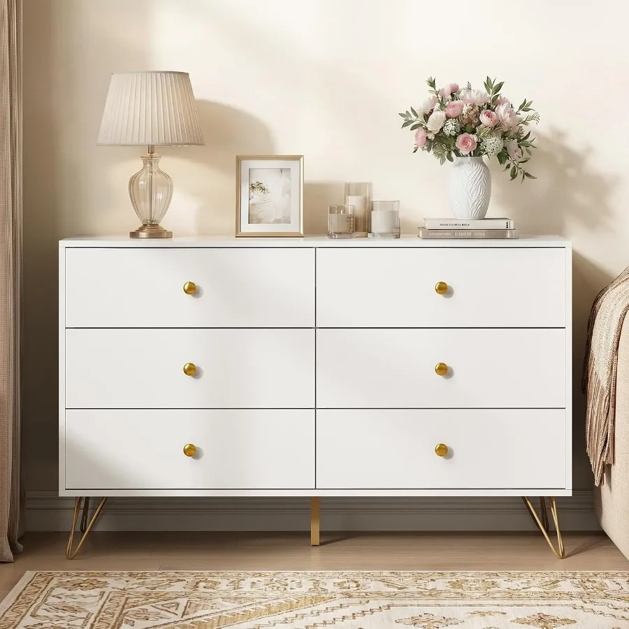 Bedroom 6-Drawer White Dresser - Storage review and price