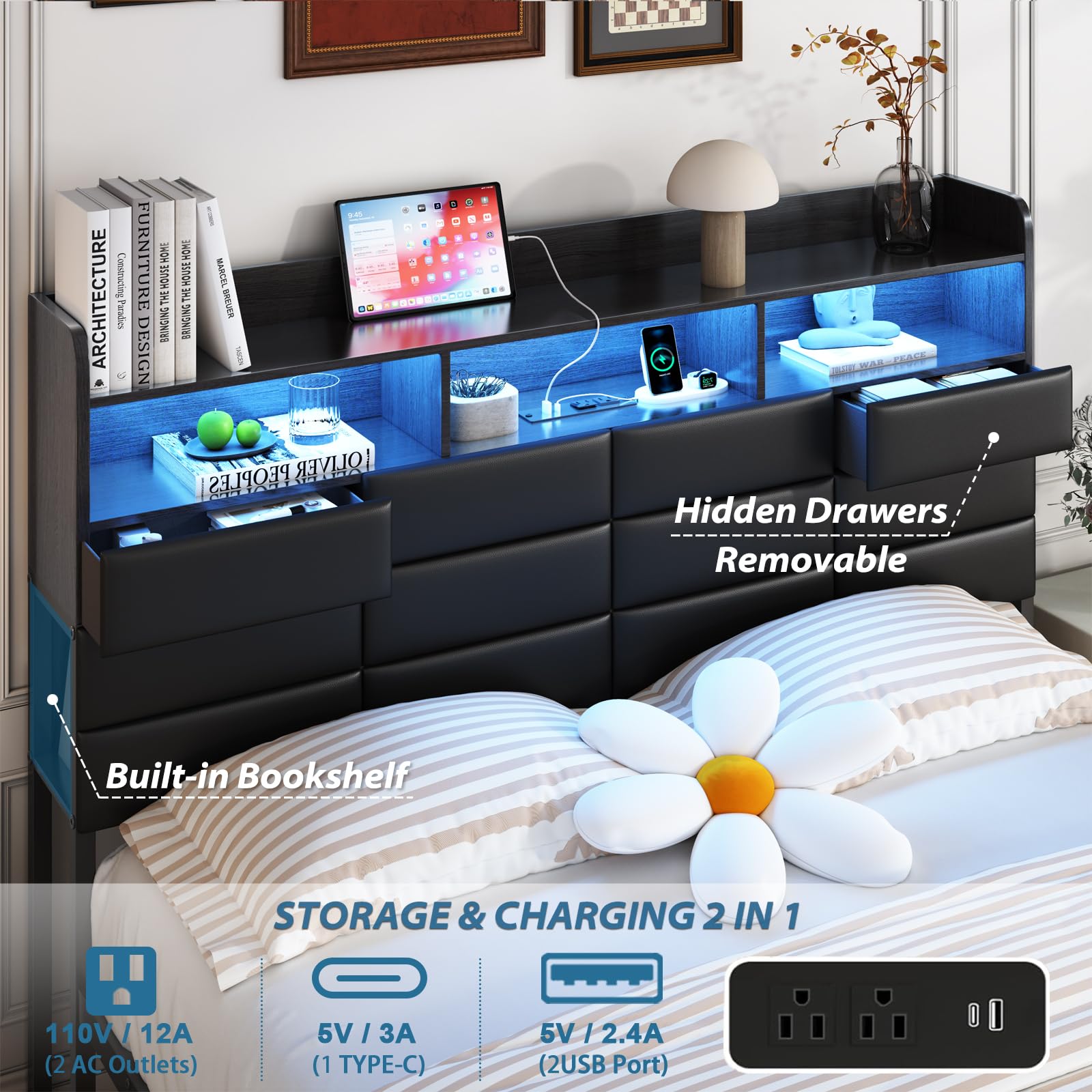 King Size Bed Frame with Stora - King Size Bed Frame With Storage Drawers review and price