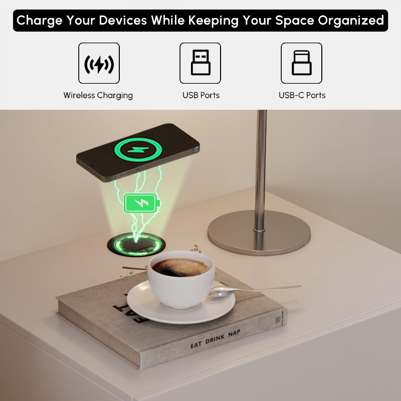 Set of 2 Floating Nightstands  - Floating Nightstand With Led Light review and price