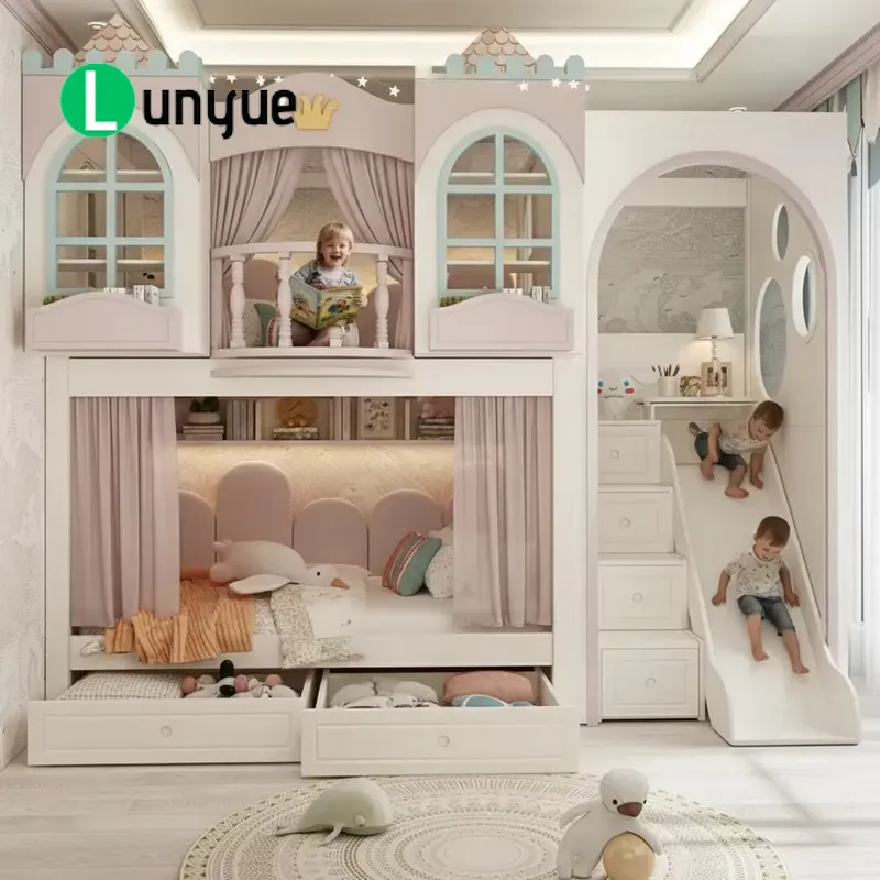 Custom Princess House Bunk Bed - Bunk Bed With Stairs And Slide review and price