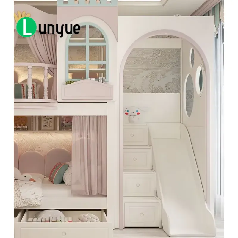 Custom Princess House Bunk Bed - Bunk Bed With Stairs And Slide review and price