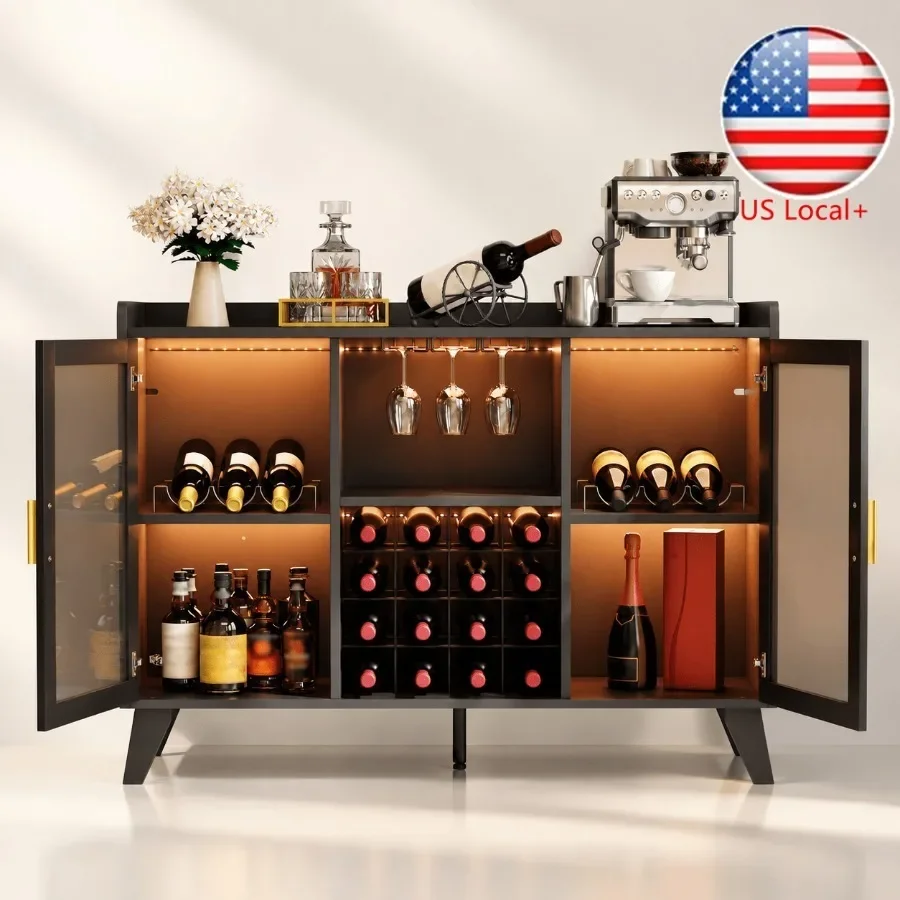 Bar Cabinet with LED Lights fo - Storage review and price