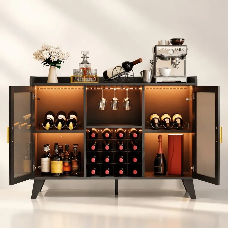 Bar Cabinet with LED Lights fo - Storage review and price