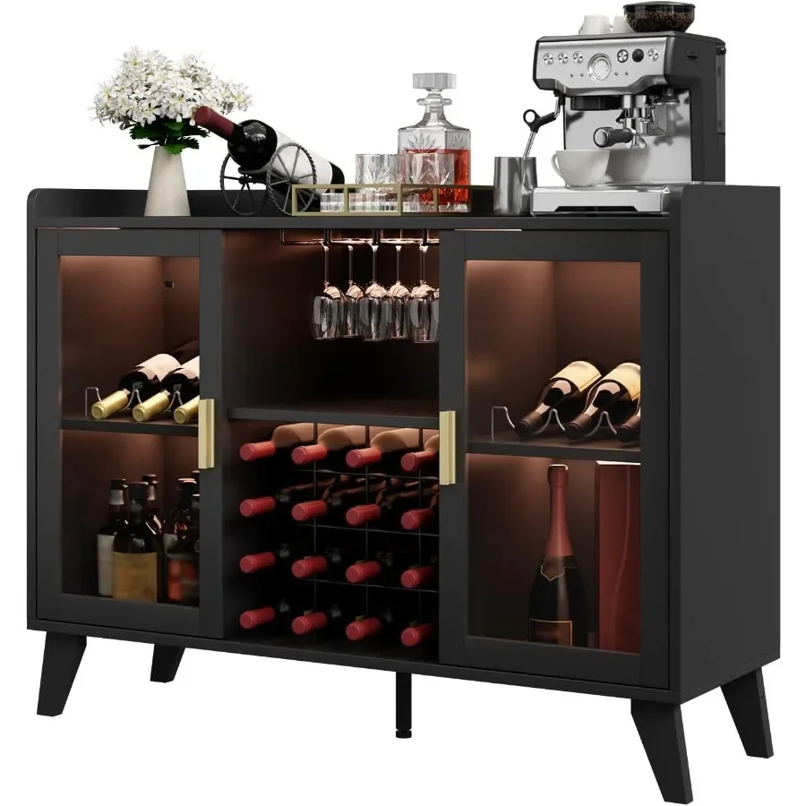 Bar Cabinet with LED Lights fo - Storage review and price