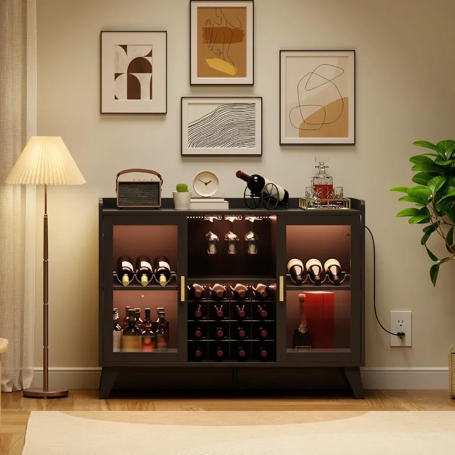 Bar Cabinet with LED Lights fo - Storage review and price
