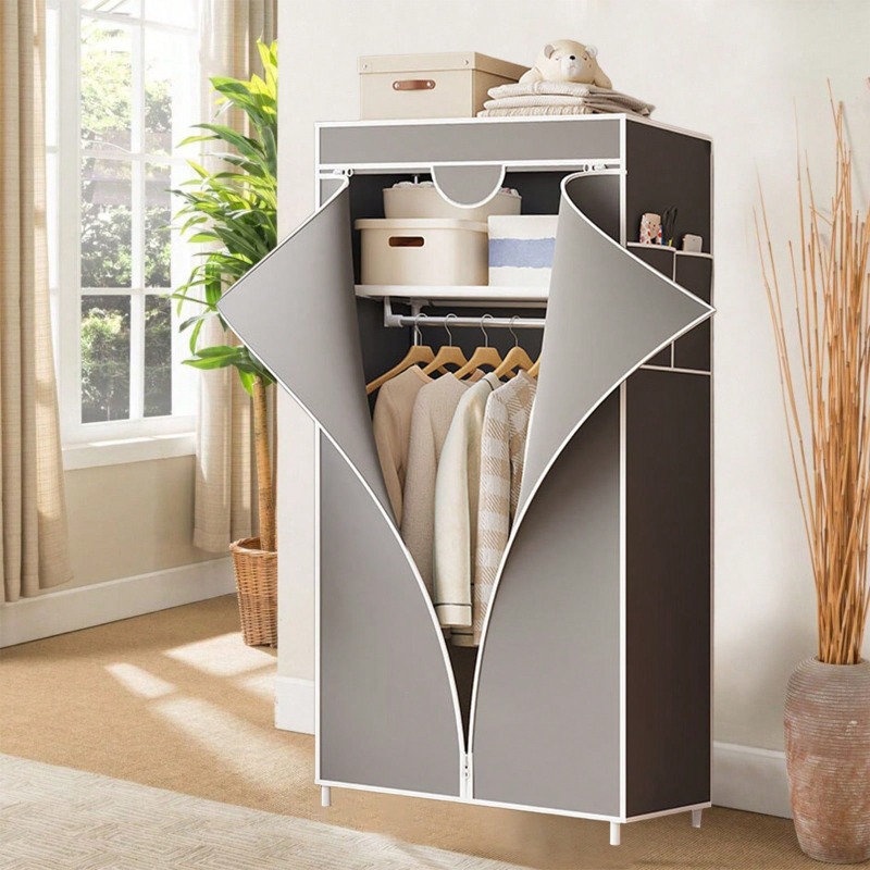 Red/Gray/Blue/Coffee Portable  - Wardrobe Closet Portable Fabric Cover review and price