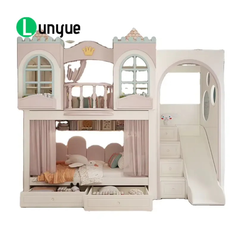 Ankke Custom Princess House Bu - Bunk Bed With Stairs And Slide review and price