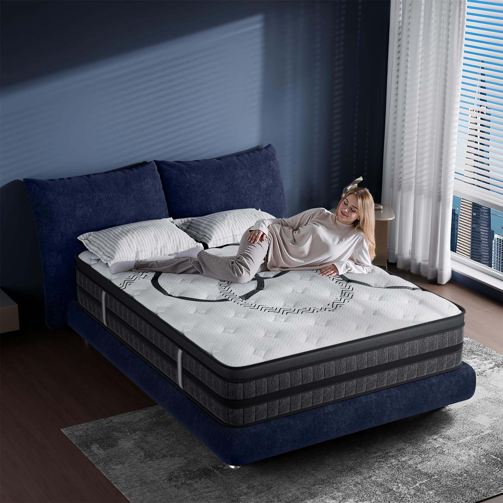 Queen Mattress 12 Inch Hybrid  - Memory Foam Mattress In A Box Queen review and price