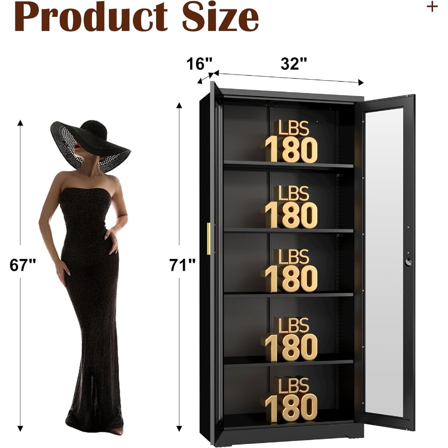 71 Glass Display Cabinet with  - Storage review and price