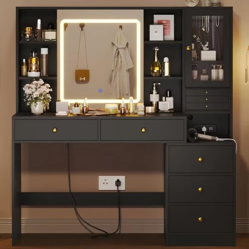 5-Drawer Dressing Vanity Table - Dressing Table Vanity With Lighted Mirror review and price