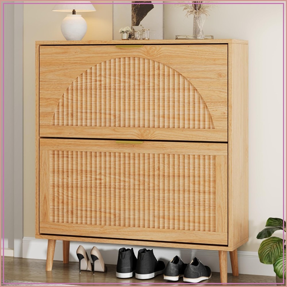 3 Flip Drawer Shoe Storage Cab - Shoe Rack Cabinet Narrow Entryway review and price