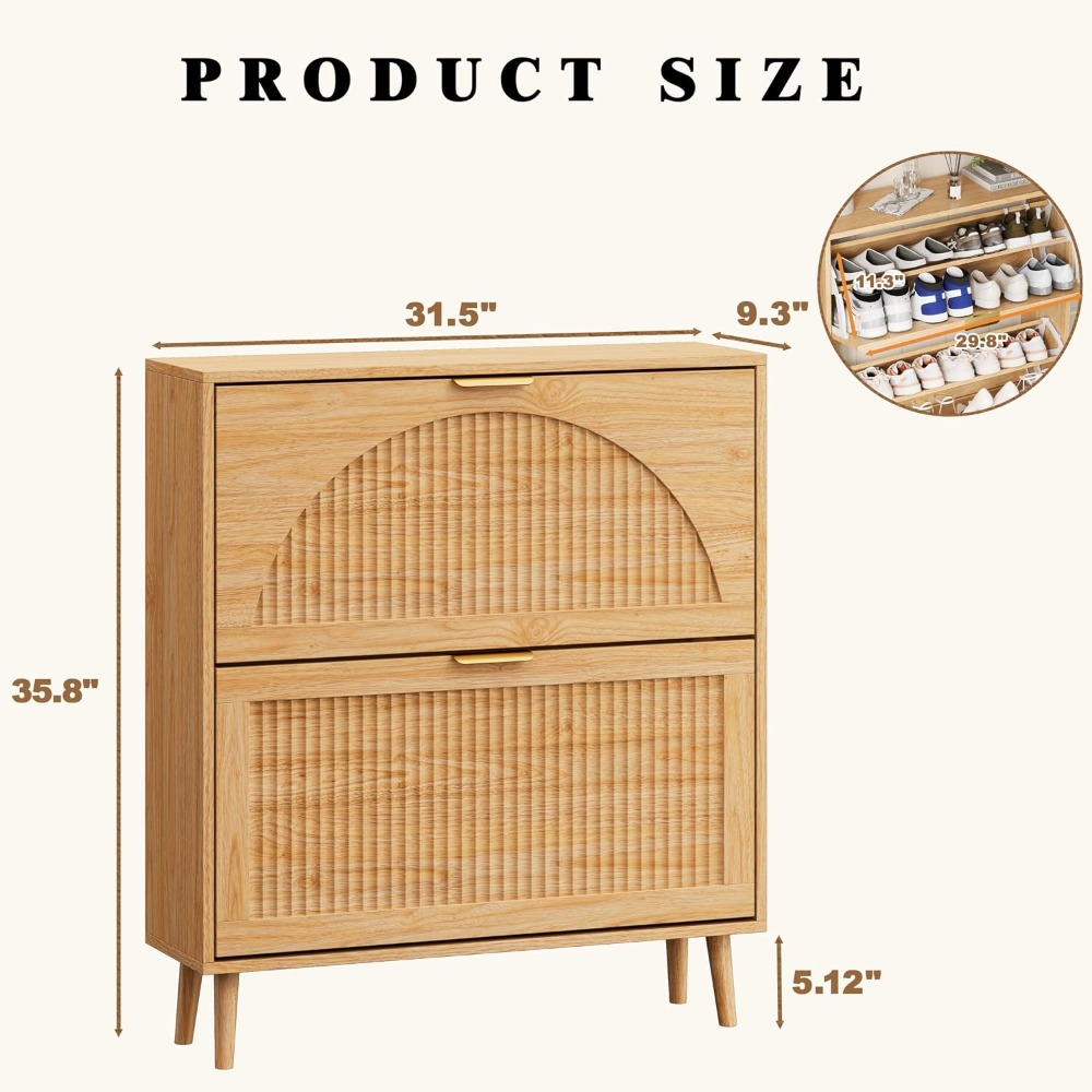 3 Flip Drawer Shoe Storage Cab - Shoe Rack Cabinet Narrow Entryway review and price