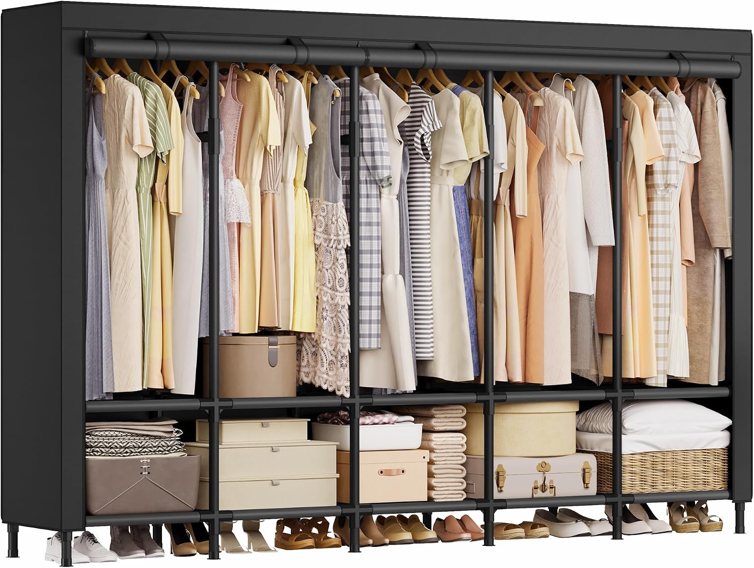 Portable Wardrobe Closet 83.5  - Wardrobe Closet Portable Fabric Cover review and price